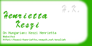 henrietta keszi business card